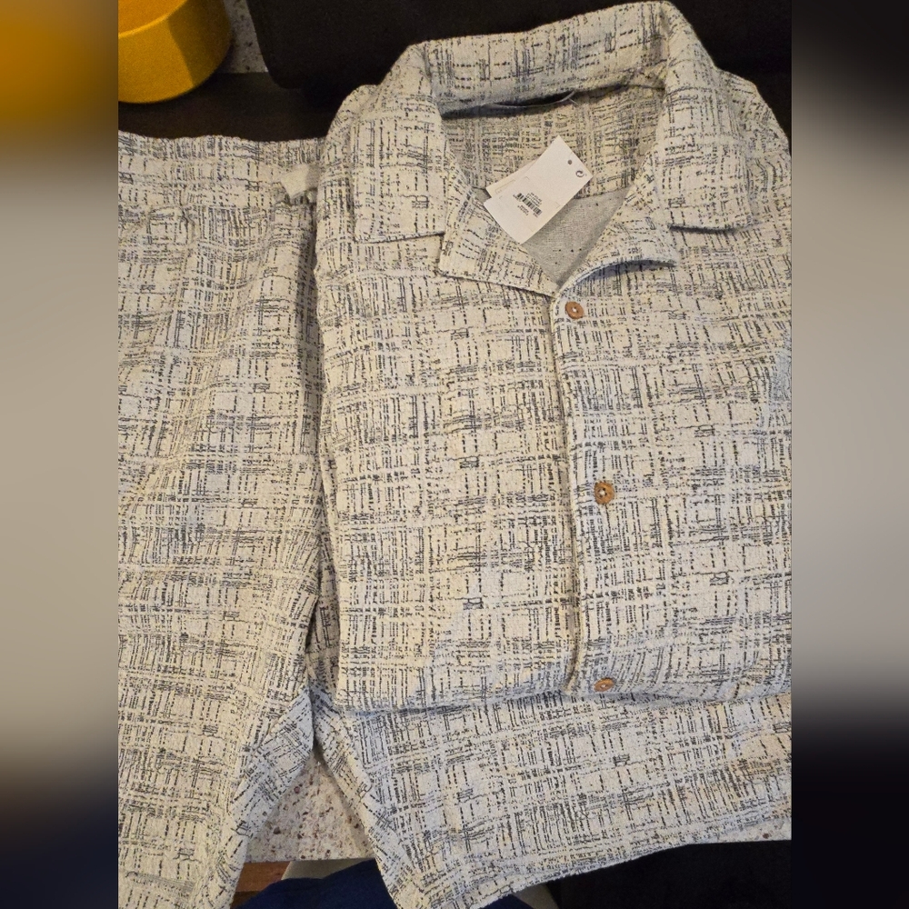 Textured Button-Up Shirt